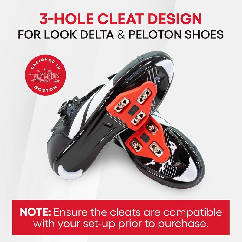 TrubliFit Replacement Bike Cleats Compatible with Look Delta and Peloton Shoes, Cleats for Cycling Shoes, Adjustable 9 Degree Float, Allen Key Bolts, Indoor & Road Cycling, Replacement Peloton Shoe Cleats - Image 2